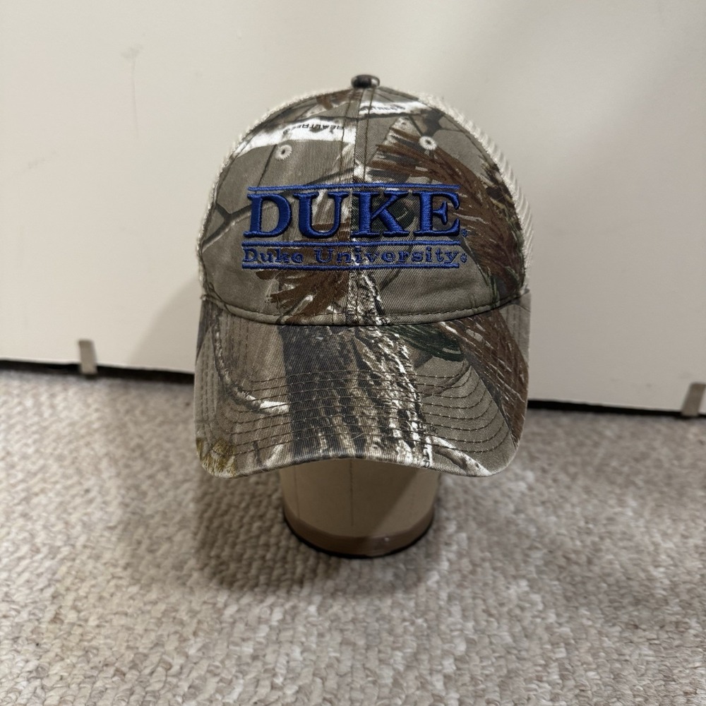 Duke University Blue Devils Camo Trucker Hat The Game Snapback Cap RealTree OSFA